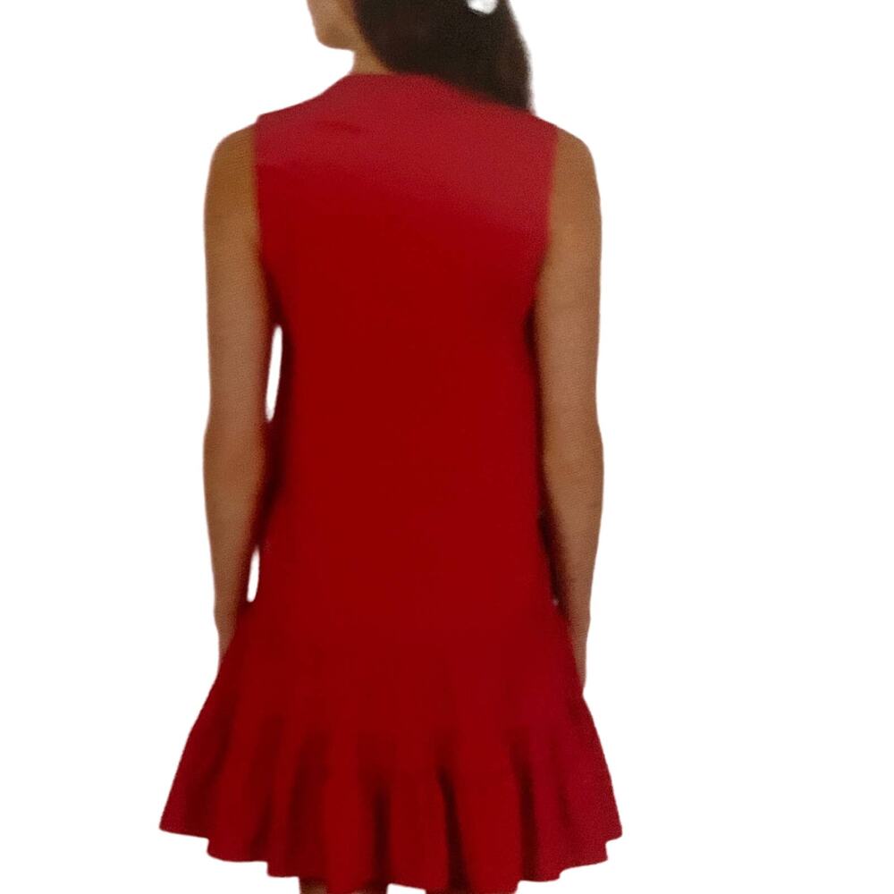 Joie Women's Knee Length Sleeveless Tiered Red Dress XL